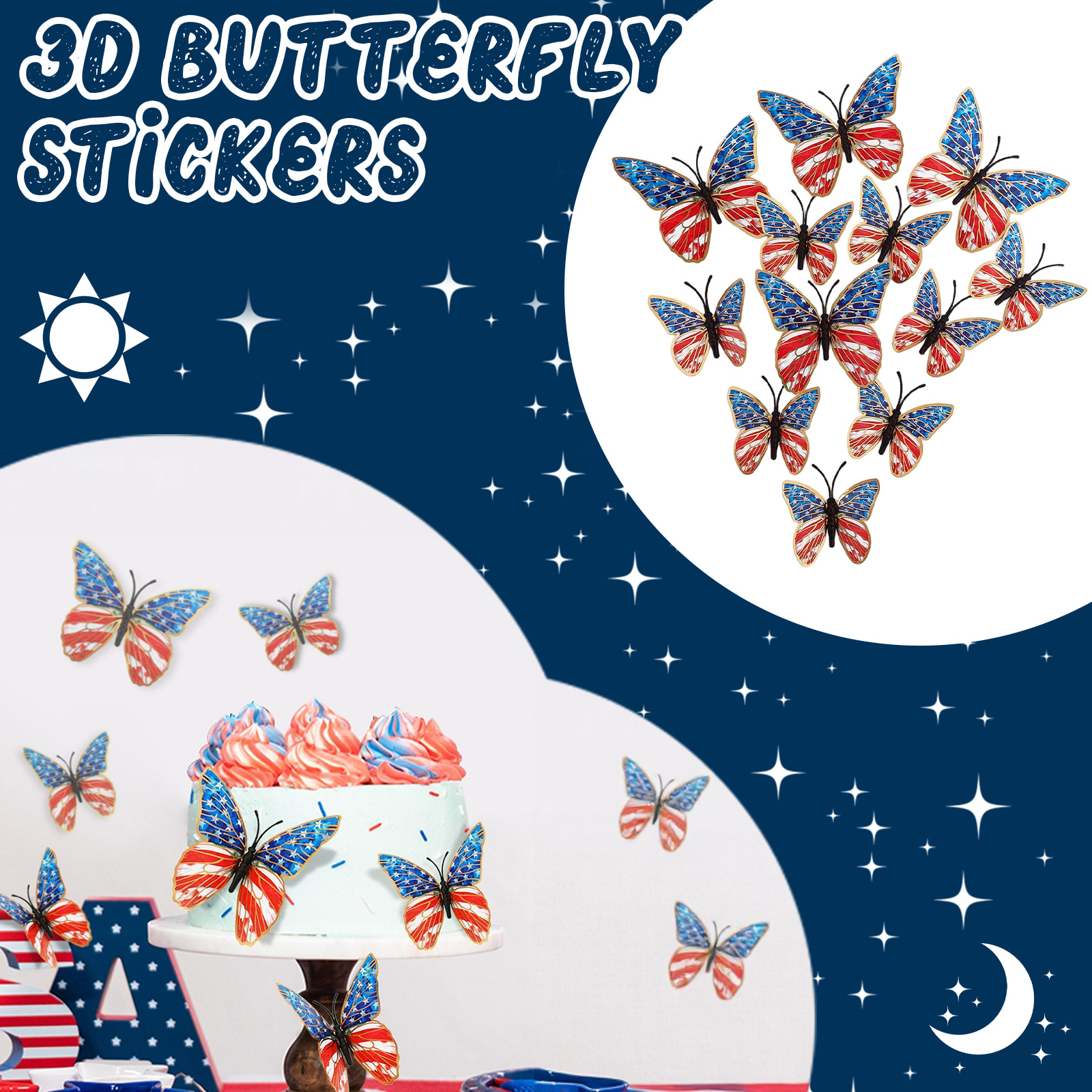 3d Butterfly Wall Stickers Ame - Baby Nursery Wall Stickers recensione e prezzo