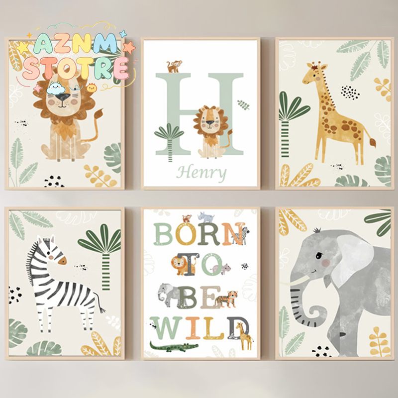 Baby Name Customized Poster Ju - Baby Nursery Name Wall Art recensione e prezzo