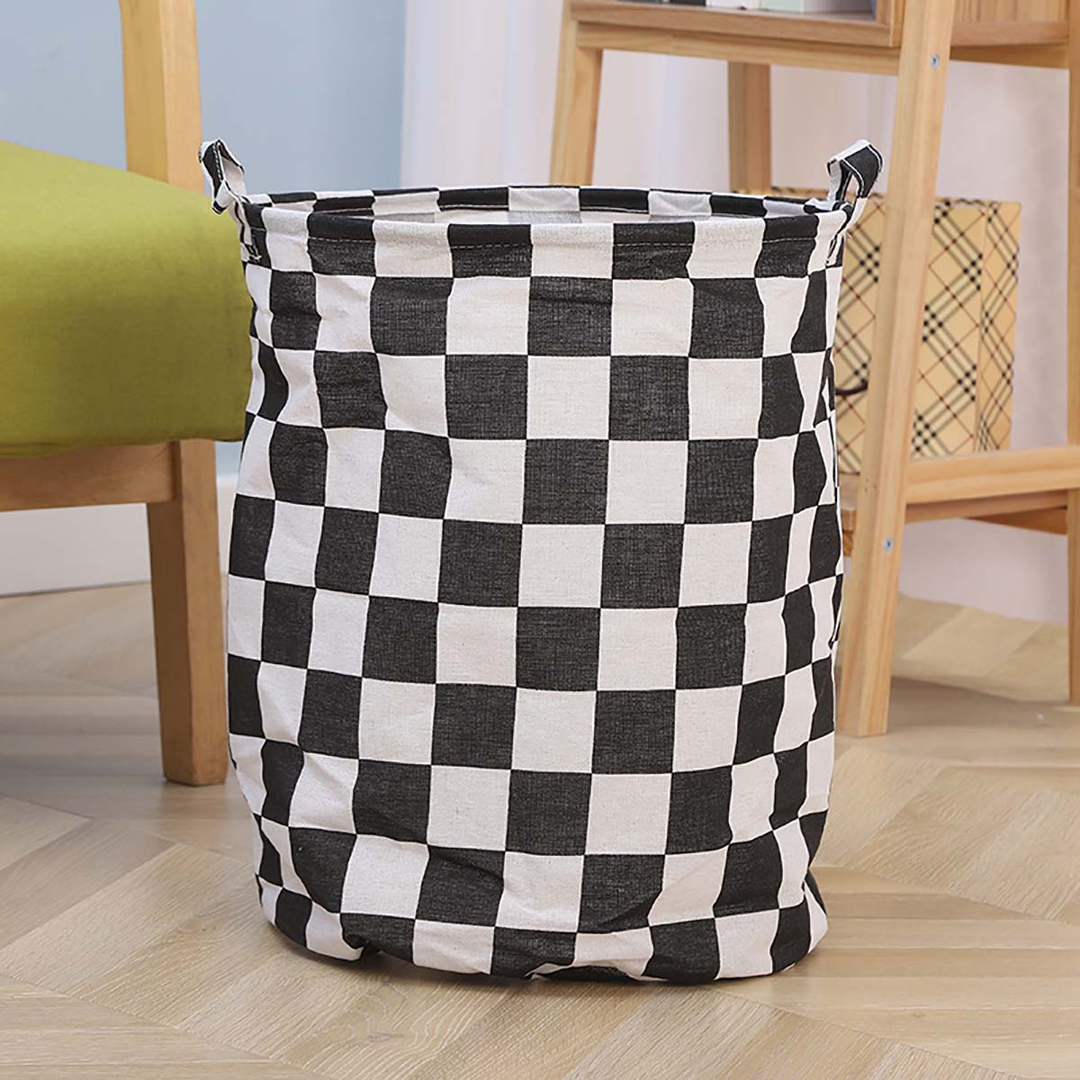 Modern Plaid Canvas Storage Ba - Baby Nursery Basket recensione e prezzo