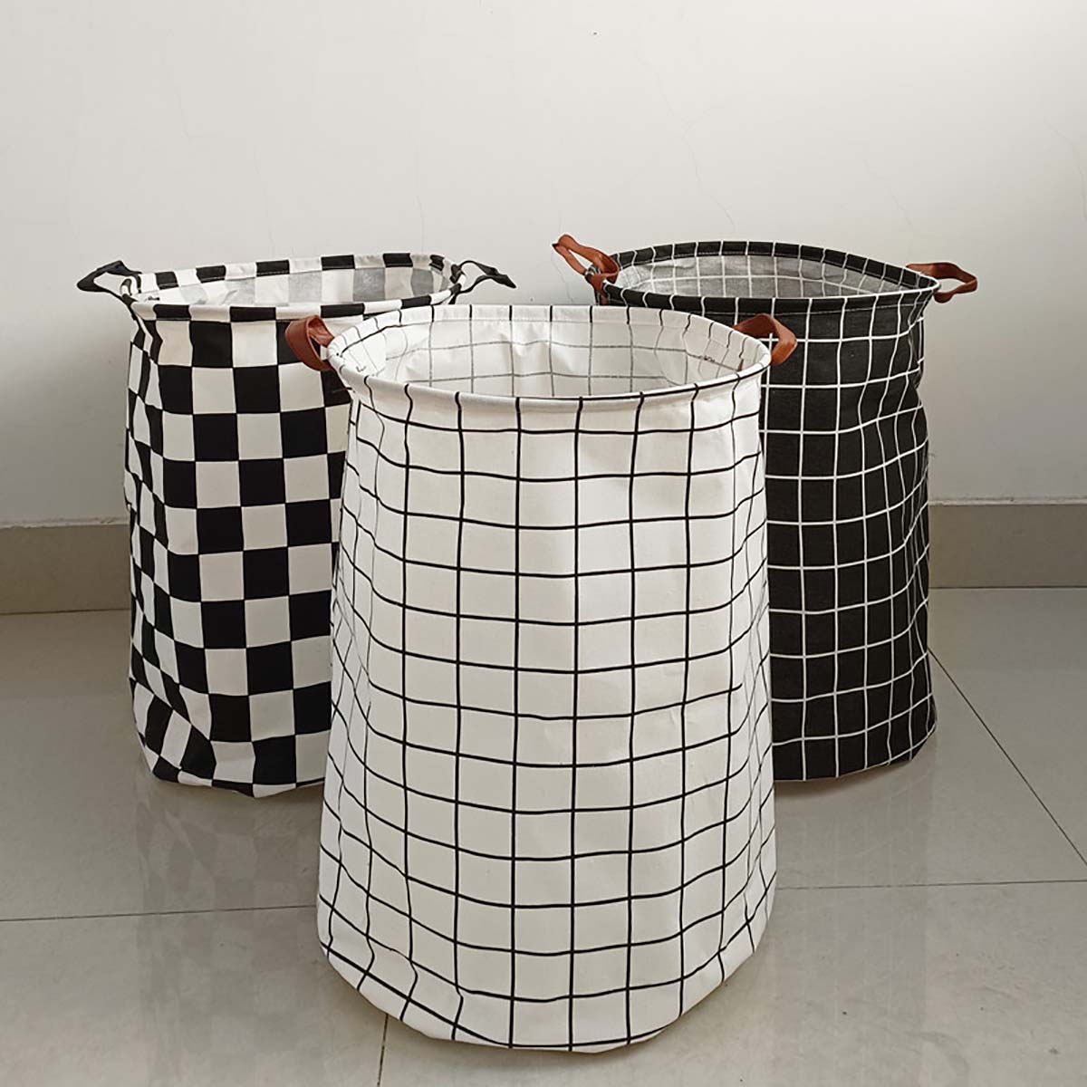 Modern Plaid Canvas Storage Ba - Baby Nursery Basket recensione e prezzo