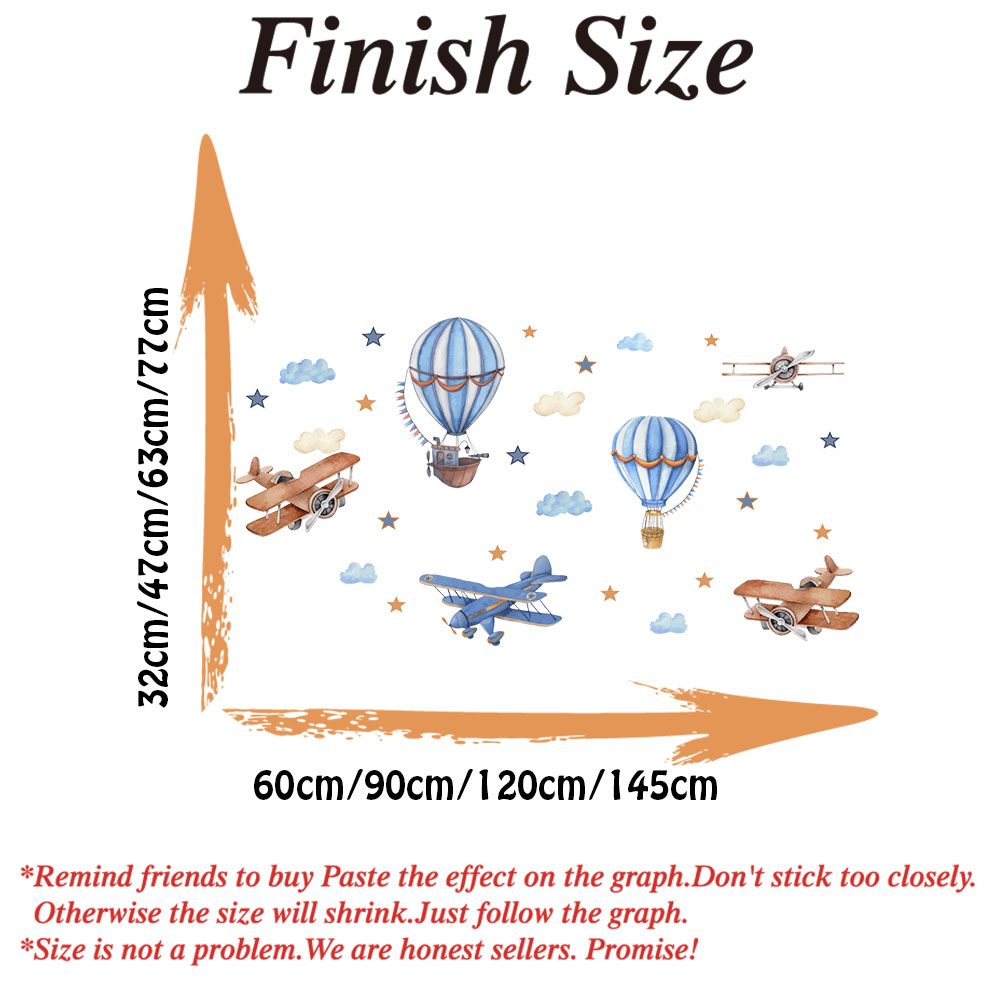 Cartoon Airplanes Hot Airballo - Baby Nursery Wall Stickers recensione e prezzo